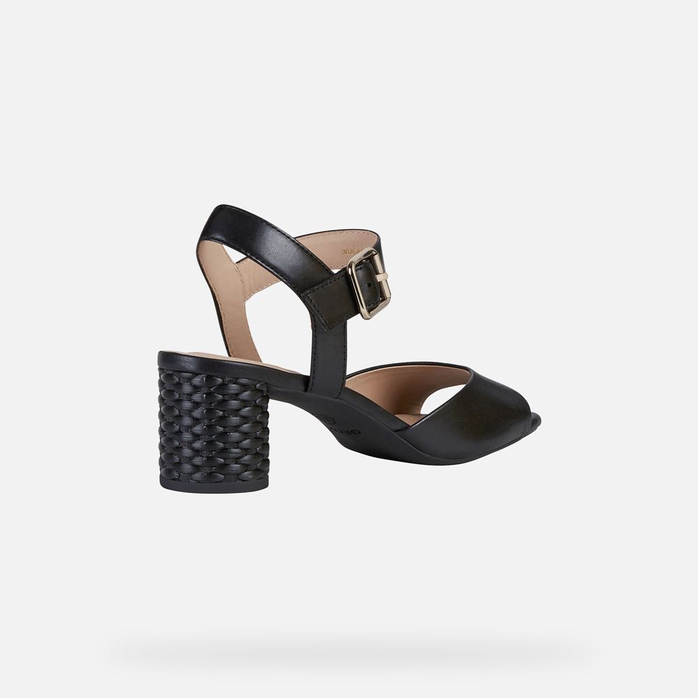 Geox Bayan Sandalet Siyah - Ortensia - HNC-025179